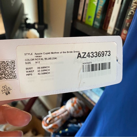 Azazie Cupid Mother of the Bride Dress, Royal Blue, Bridesmaids Dress, Size 12 - Picture 7 of 10